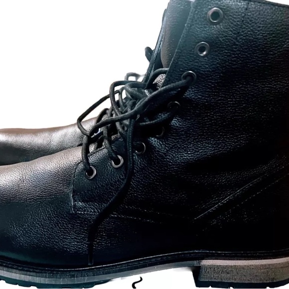 *++NEW***MODERN FICTION ANTONYM BLACK LEATHER BOOTS LACE UP MENS - Picture 5 of 6
